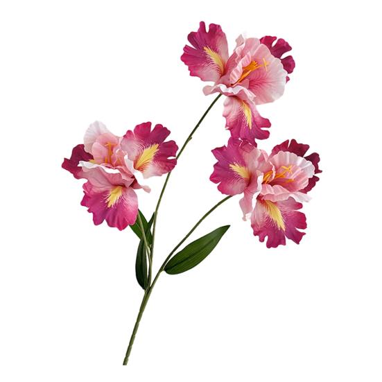 Iris Artificial Flower Realistic Faux Iris Flowers 33" Soft Fabric Indoor Outdoor Decor for Wedding Bridal Bouquets Centerpieces