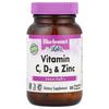 Bluebonnet Nutrition Витамин C, D3 и Цинк Вегетарианские Капсулы, 50 Штук