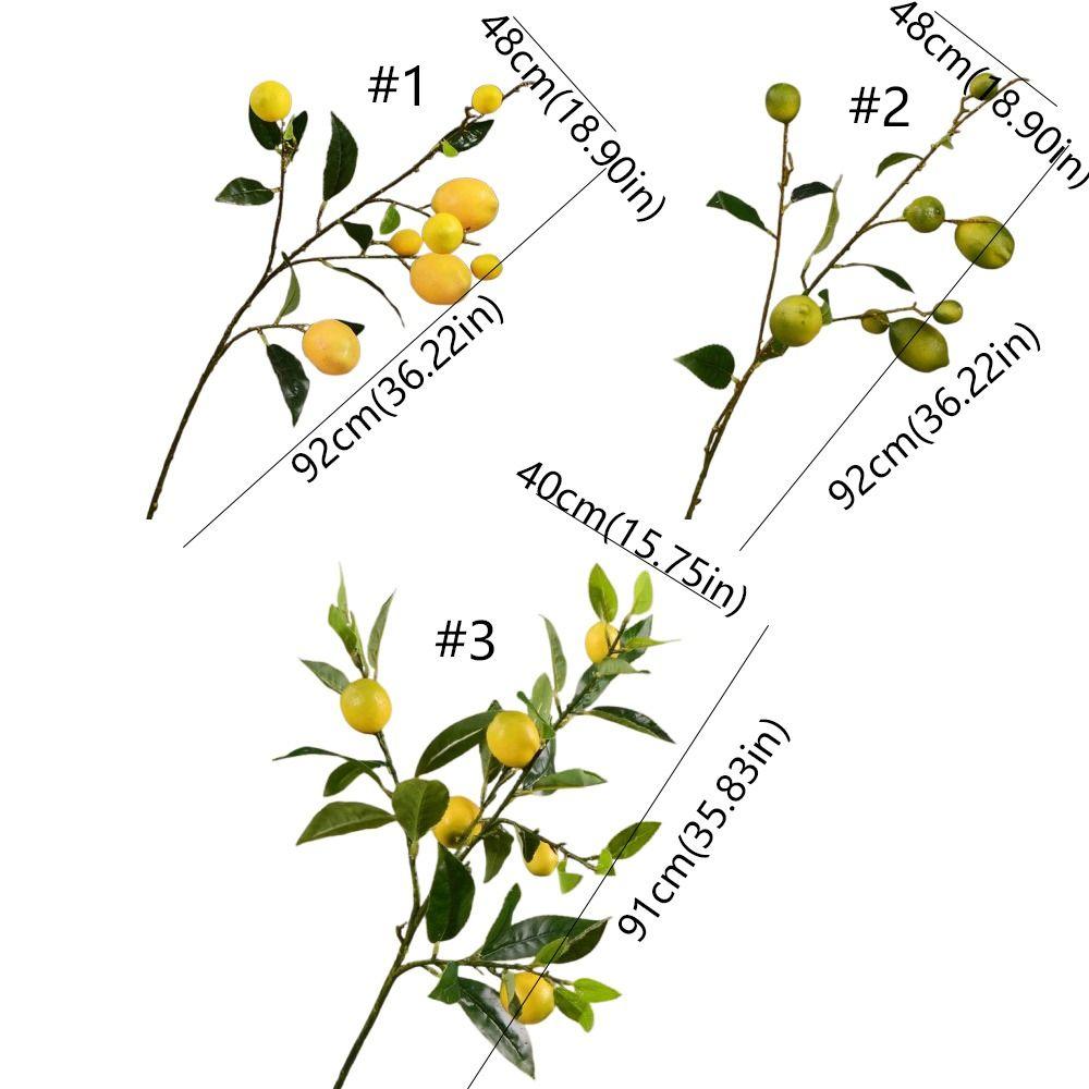 Luxury Artificial Lemon Branch Plastic Fake Plants Artificial Lemon Fruit Home Garden