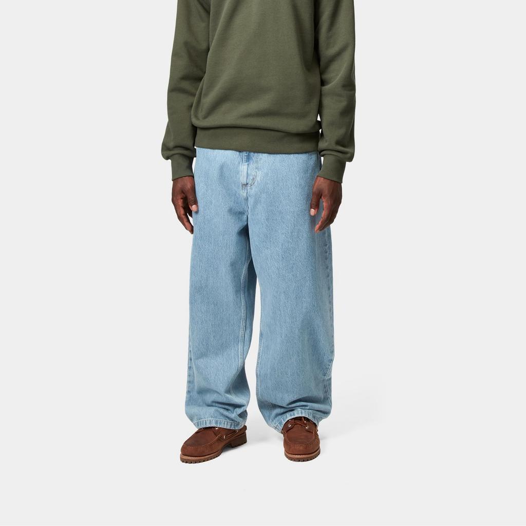 Carhartt WIP FW25 Брюки Brandon Свободные Прямой крой Задний карман Квадратный логотип Молния Удобные Минималистичные Джинсы Мужские брюки I035893-01-12