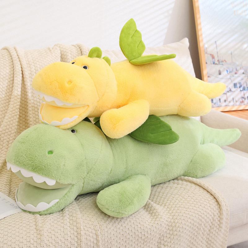 1PC 110CM Big Size Dinosaur Plush Toys Charming Dino with Wings Stuffed Soft Pillow Cushion Kawaii Birthday Gifts for Kids Boys