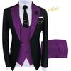Men's Plus Size One-Button Double Vented Three-Piece Suit