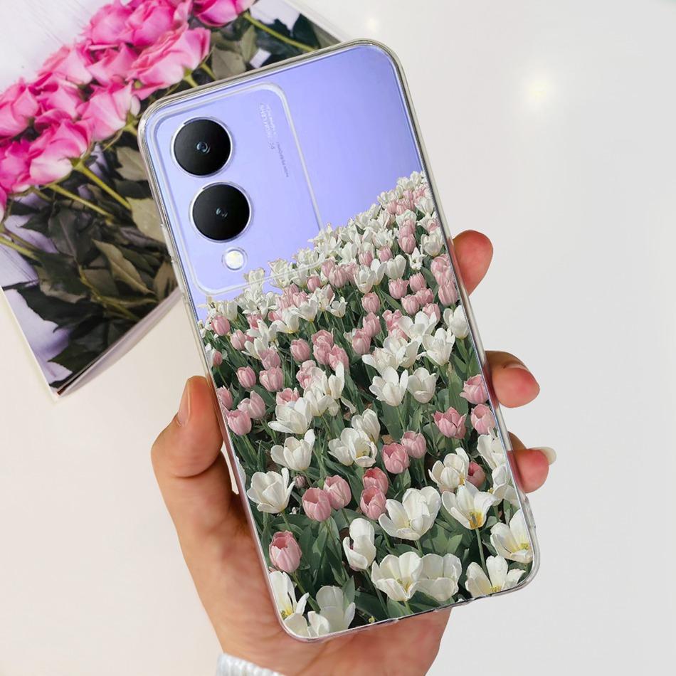 For Vivo Y17s Case 2023 Elegant Pattern Soft Silicone TPU Phone Back Cover For Vivo Y17s 4G VivoY17s Y 17S Bumper