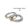 Yori Изящное Кольцо для Наслоения из Нержавеющей Стали с Покрытием 18K Золотом для Женщин Гипоаллергенное Водонепроницаемое Изящное Украшение