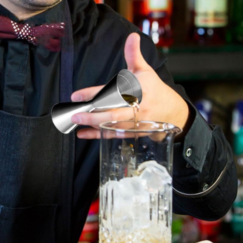 Measuring Cups Cocktail Jigger Cocktail Shaker Stainless Steel Liquid Mini Espresso Shot Glass Kitchen Bar Accessories