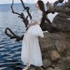 Тайский праздничный наряд Черный Цветок Ажурный Кружевной Короткий Топ Стример Рыбий Хвост Юбка-полуюбка из Марли Комплект