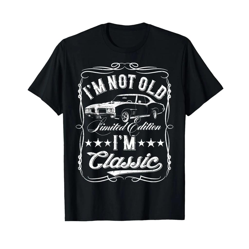 I'm Not Old Classic Funny Car Vintage Cars T Shirt vintage Washed Versatile fashion graphic Comfortable Breathable homme Casual