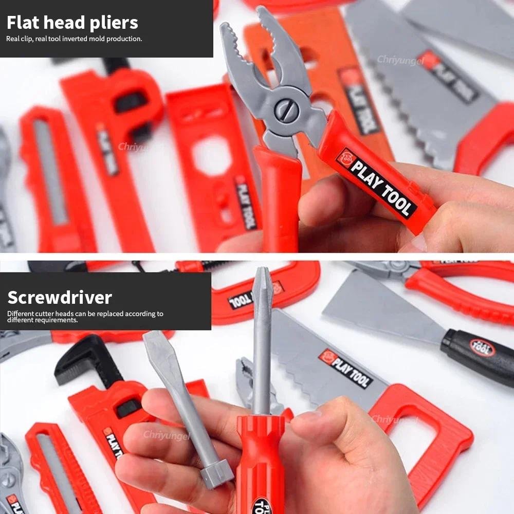 Pretend Tools Kit Kids 42PCS Set Play Repair Tool Set Plastic Construction Toys with Screwdrivers for Toddler Boys Girls Child