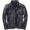 Men's Leather Short Lapel Leather Jacket Slim Fit Coat