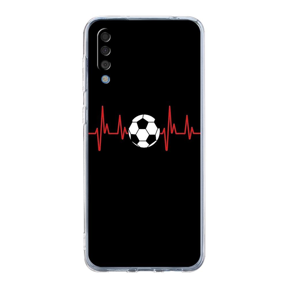 Football Player Soccer Art Phone Case For Samsung Galaxy A52 A50 A70 A30 A40 A20S A20E A02S A12 A22 A72 A32 5G A04s Clear Cover
