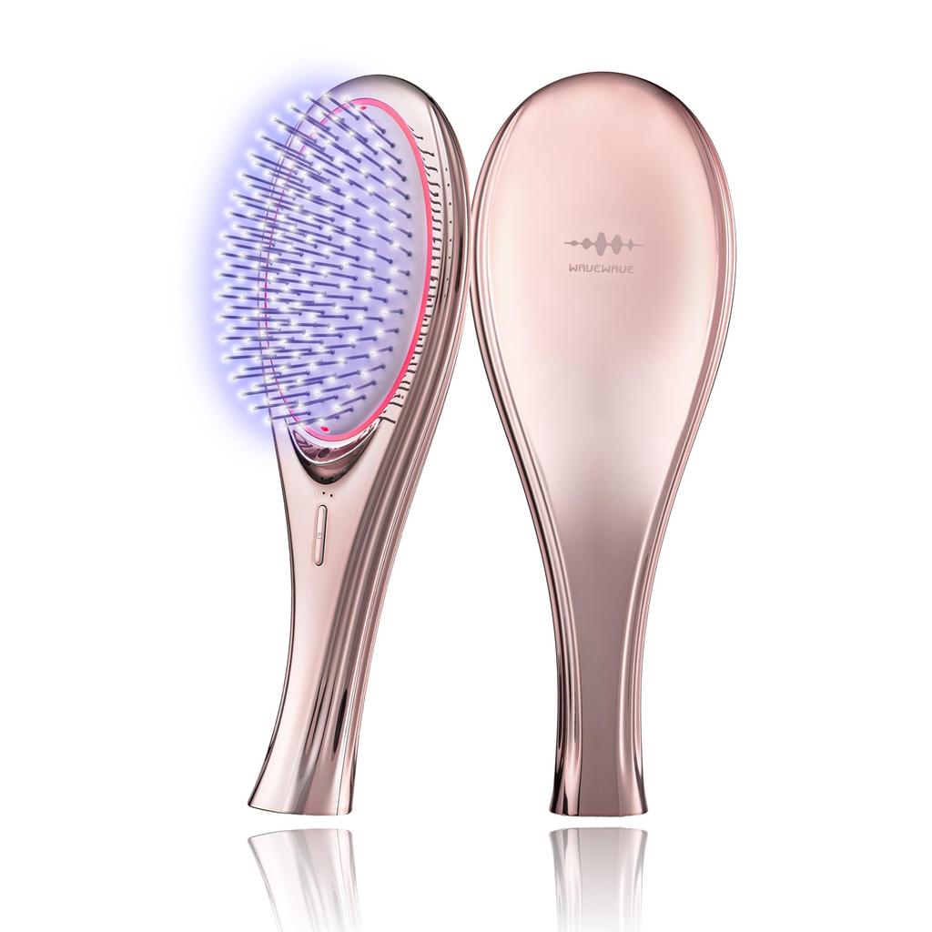 Новые цвета, представленные на Wavewave EMS Hair Brush Ion Care с красным светодиодом, гладкая подушка для волос, расческа, подарок на день рождения для девушки "Hiruobi" женщины, жены,