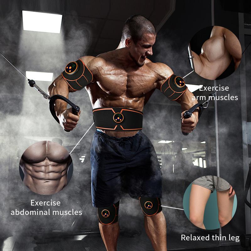 EMS стимулятор мышц брюшной пояс для похудения электрический умный ABS тренажер для рук, ног, талии, потеря веса, фитнес, вибрационный пояс