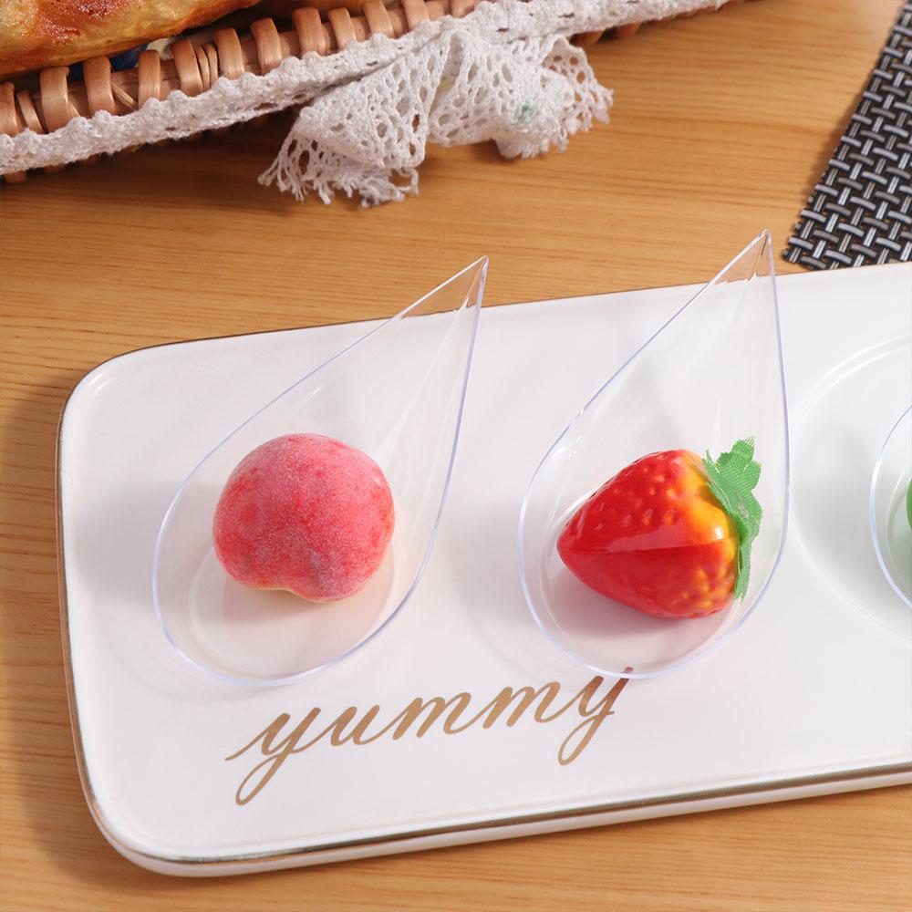10Pcs Pastry Container Unbreakable Drop Appetizer Plates Reusable Sauce Dish Dessert Cups Plastic Ice Cream Cup Caviary
