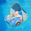 Baby Foot Car Removable Water Outdoor Children's Float, Float, Holder, Shape, Cute, Sunshade, Kids, Boys, Girls, Ocean, Pool, Play, (Blue)