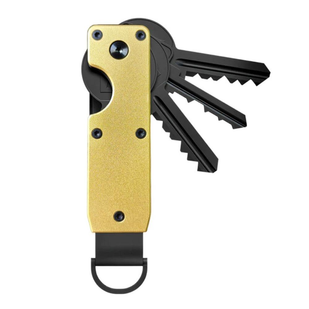 Вмещает 2-6 ключей Металлический органайзер для ключей Чехол-держатель для ключей из углеволокна для ключей длиной менее 6,2 см