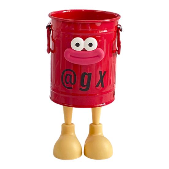 Cartoon Pen Holder Metal Storage Organizer for Pens Pencils Erasers Crayons Markers Large Capacity Desktop Pen Stand for Office School