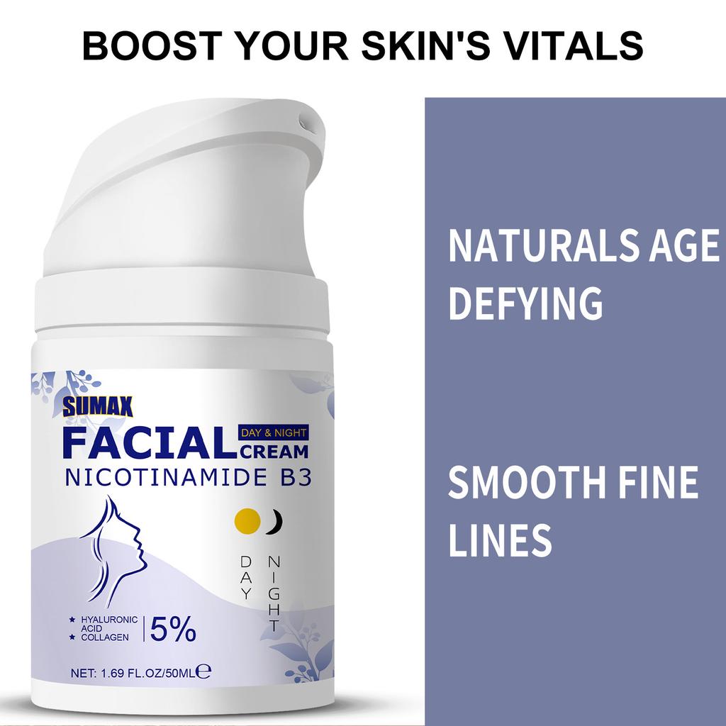 C50мл Крем для лица с ниацинамидом B3 Гладкий Нежный Сияющий и Прозрачный Быстрое Впитывание Кожей Ретинол Антивозрастная Сыворотка
