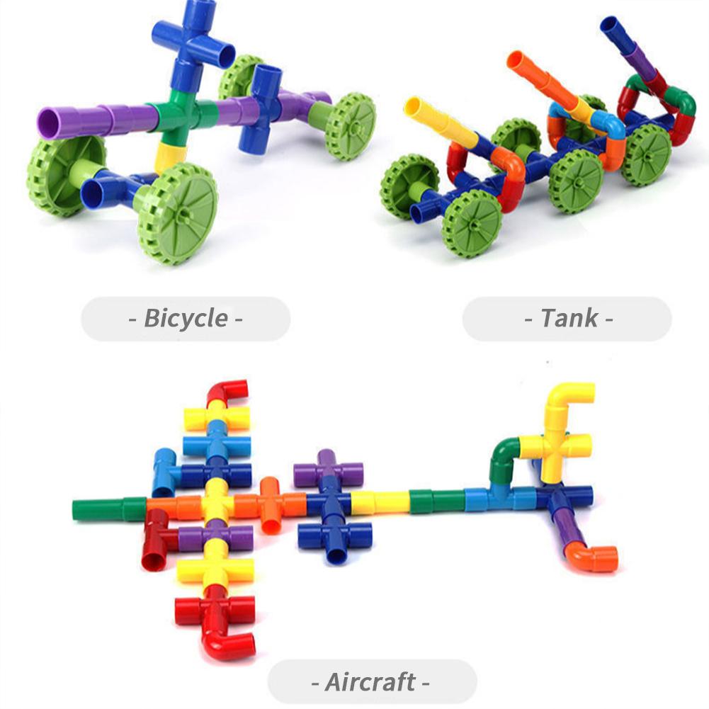 Water Pipe Building Blocks Toys For Kids DIY Educational Toys Designer Construction Birthday Toy For Boys And Girls