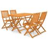 Day and Night - Day and Night Folding Garden Dining Set 5 Pieces Solid Acacia Wood
