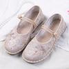 New Spring Cloth Shoes Women's Fashion Hanfu Flat-soled Handmade Embroidered Shoes Middle-aged Mother Soft-soled Shoes