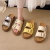 Thick-soled Heightening Slippers Women's New Summer Outer Sandals Retro Beach Sandals