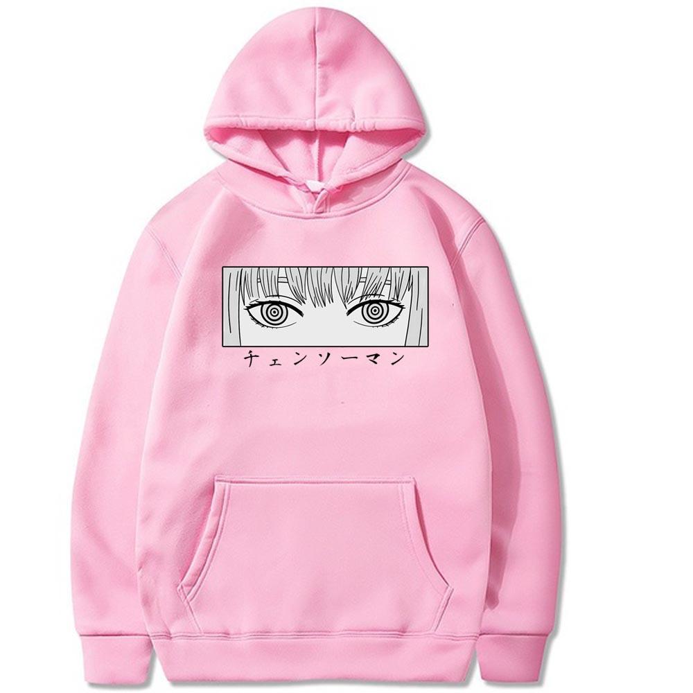 Denji Makima Japanese Animation Men's Hoodie Vintage Unisex Pullover Men Vintage Graphic Hoody Tops Oversize Clothing