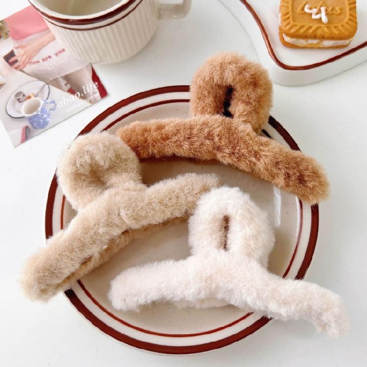 Плюшевые заколки для волос для густых волос, заколки-крабы для волос, украшения