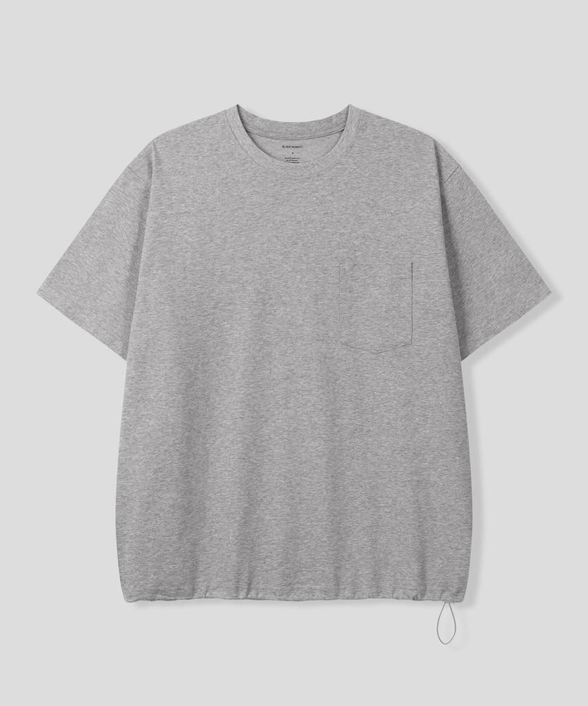 BLACK MOMENT Sorona String Pocket T-Shirt [Melange Gray]