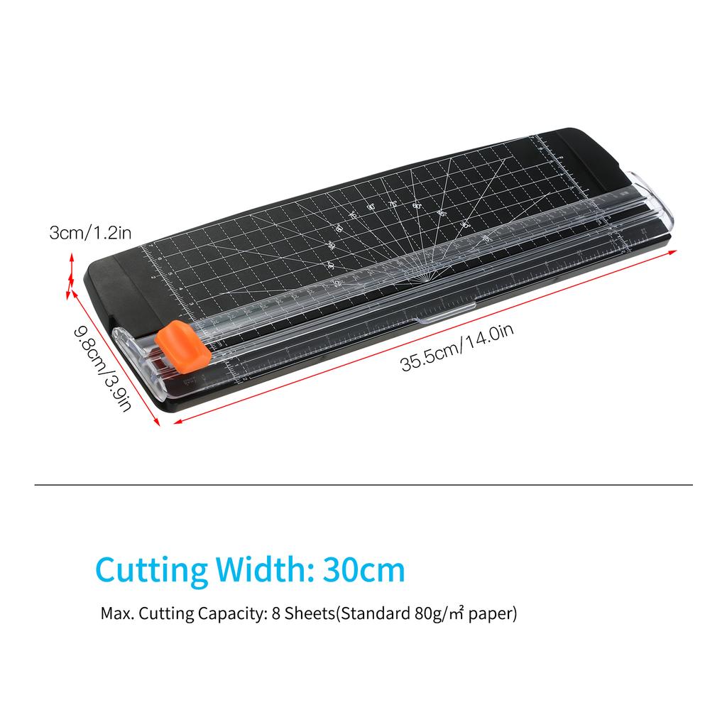 Portable Paper Trimmer A4 Size Paper Cutter Cutting Machine 12 Inch Cutting Width for Craft Paper Photo Laminated Paper