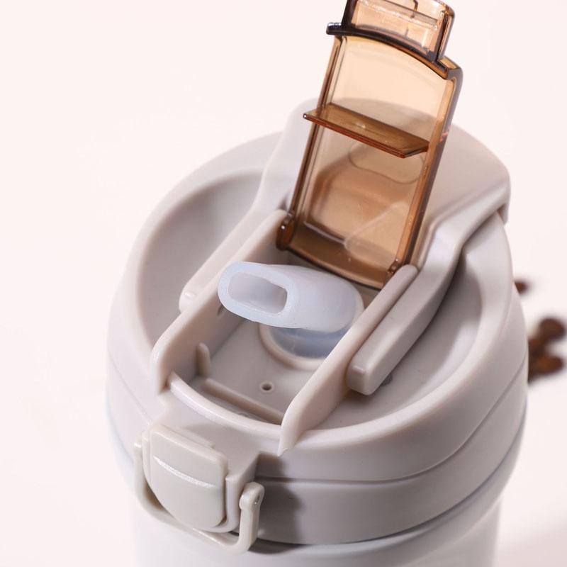 600 мл Термокружка для кофе из нержавеющей стали с соломинкой Термос Герметичная Портативная Дорожная Термокружка Бутылка для воды