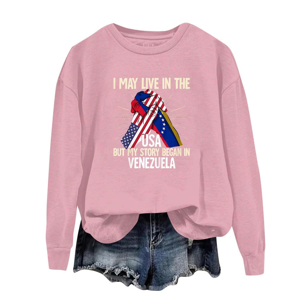 Женский спортивный худи с круглым вырезом и длинными рукавами с принтом