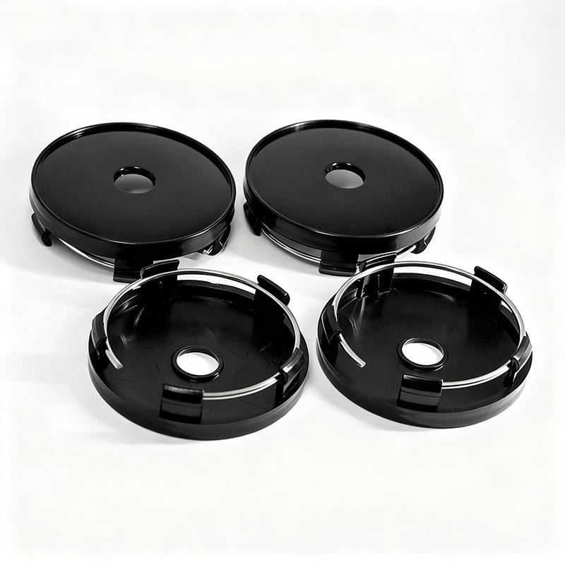 4PCS T60 Universal Car Modification Wheel Hub Caps, Chrome Plated Wheel Center Caps, Outer Diameter 60MM, Center Wheel Caps