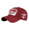 Anchor English Cool CZ109 [White Fang] Hat, Cap, Letters, Brim, Logo, Outdoor, Casual, Men's, Women's, (Wine)