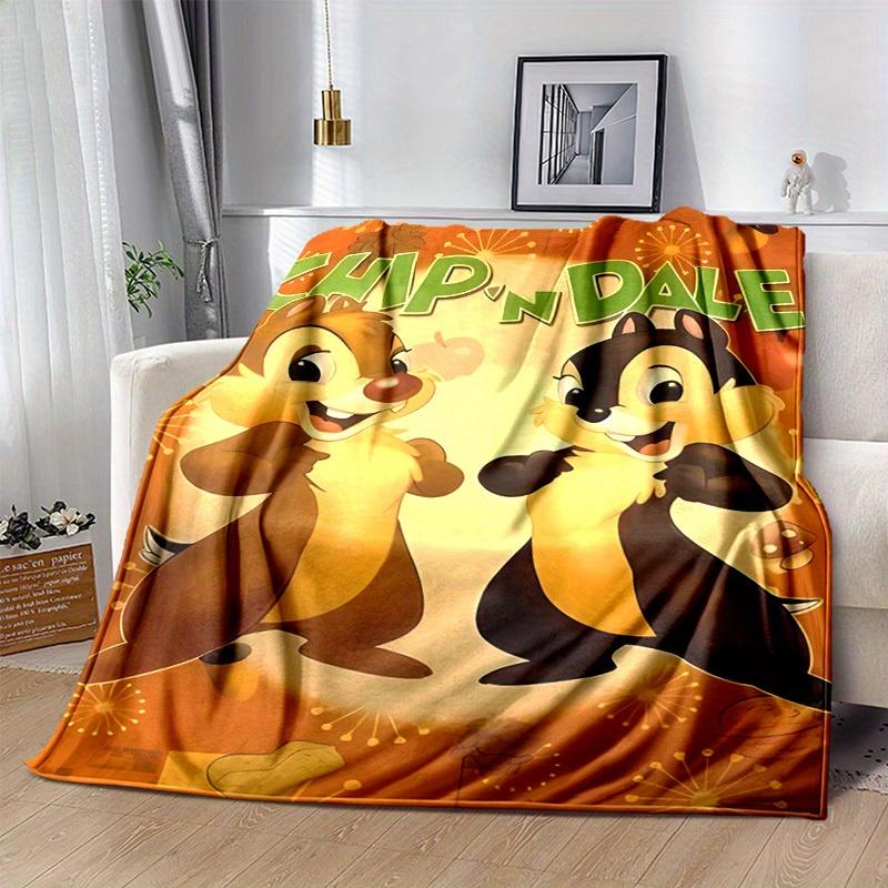 1 шт., Плед Чип и Дейл Мягкое и Уютное Покрывало для Домашнего Декора, Дивана, Кровати, Путешествий, Кемпинга, Автомобиля, Пляжа, Офиса, Дремоты Идеальная Идея для Подарка