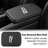 rsq1 1PCS Car Armrest Pad Covers New R logo Auto Seat Armrests Storage Protection Cushion for VW Volkswagen Golf 8 MK8 Accessories