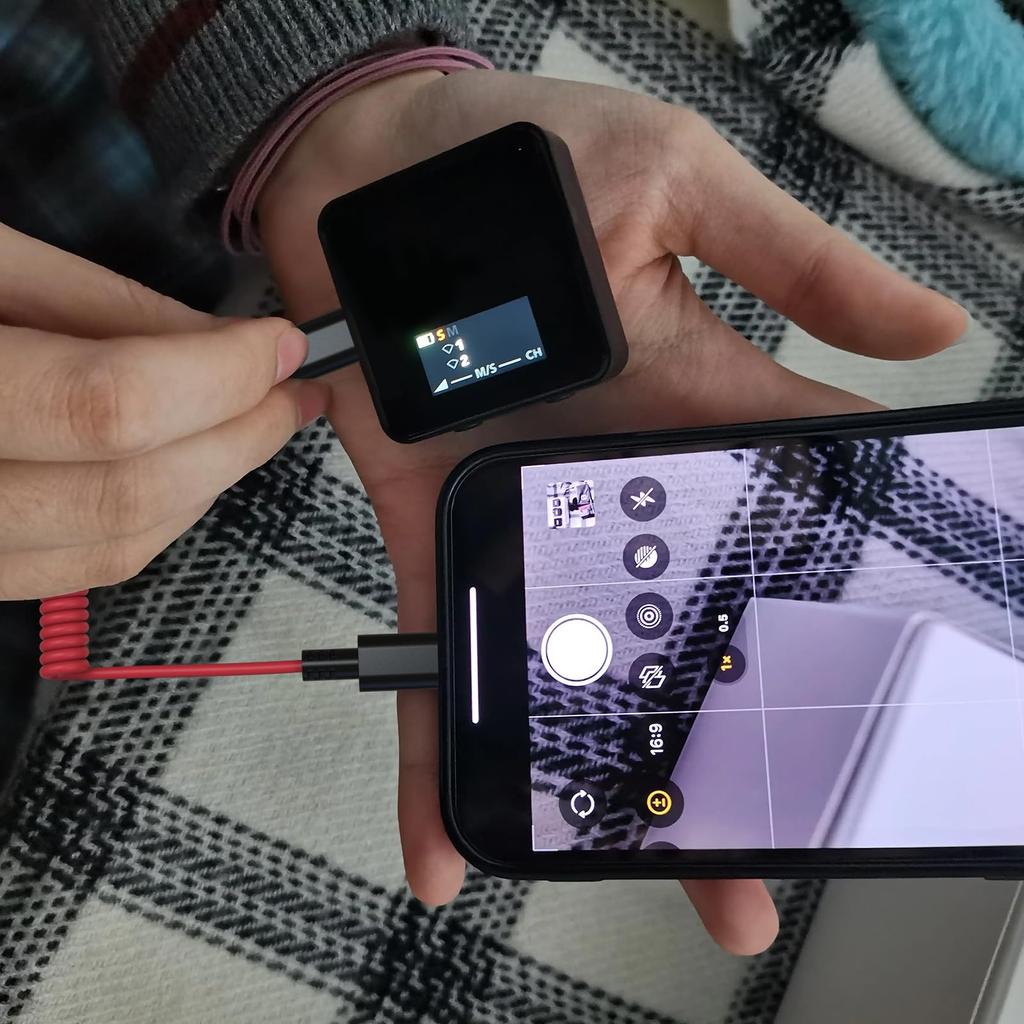 Coiled to USB Type C Microphone Cable for Rode Wireless GO Hollyland Lark Duo Wireless iPhone and Smartphones USB-C II/ME/Pro/Micro,