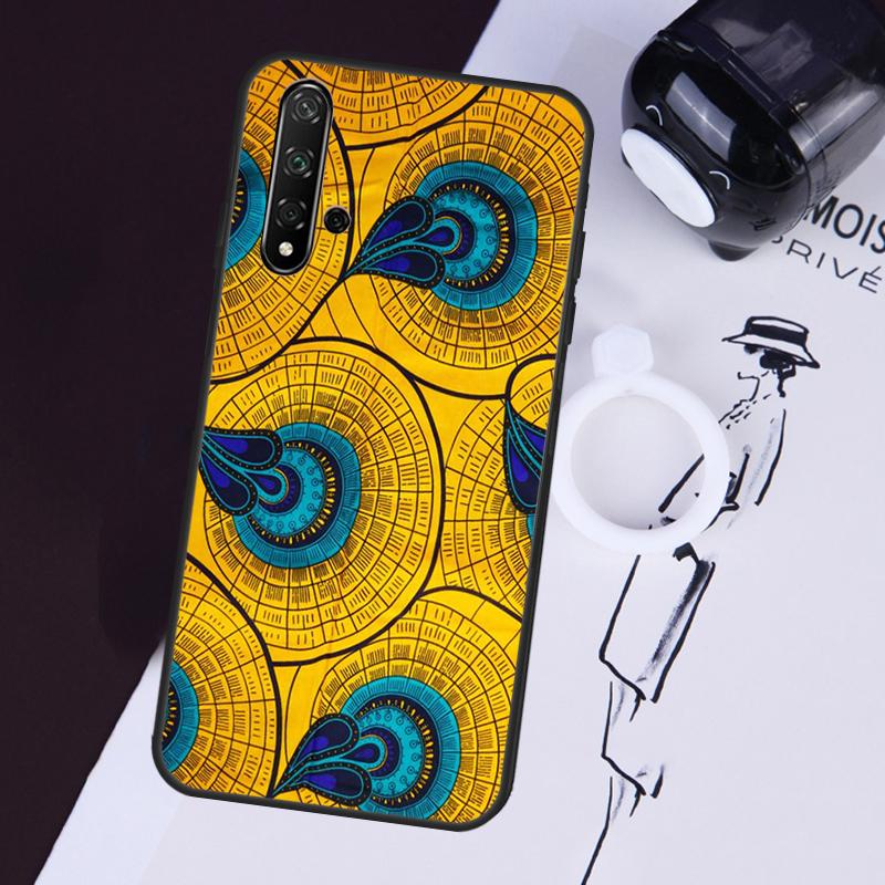 African Wax Fabric Cover For Huawei Nova Y91 Y90 Y70 Y60 Y61 9 10 SE 11i 8i 7i 3i 5T P30 P40 Lite P60 Pro Case