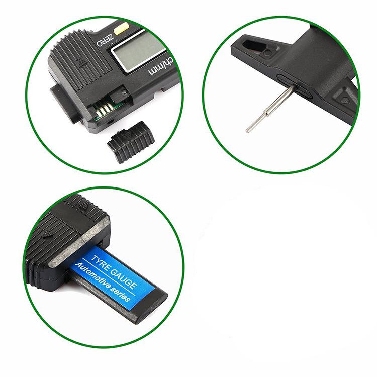 Digital Tire Pattern Depth Ruler 0-25mm Tire Wear Detection Car Tire Digital Depth Gauge Caliper