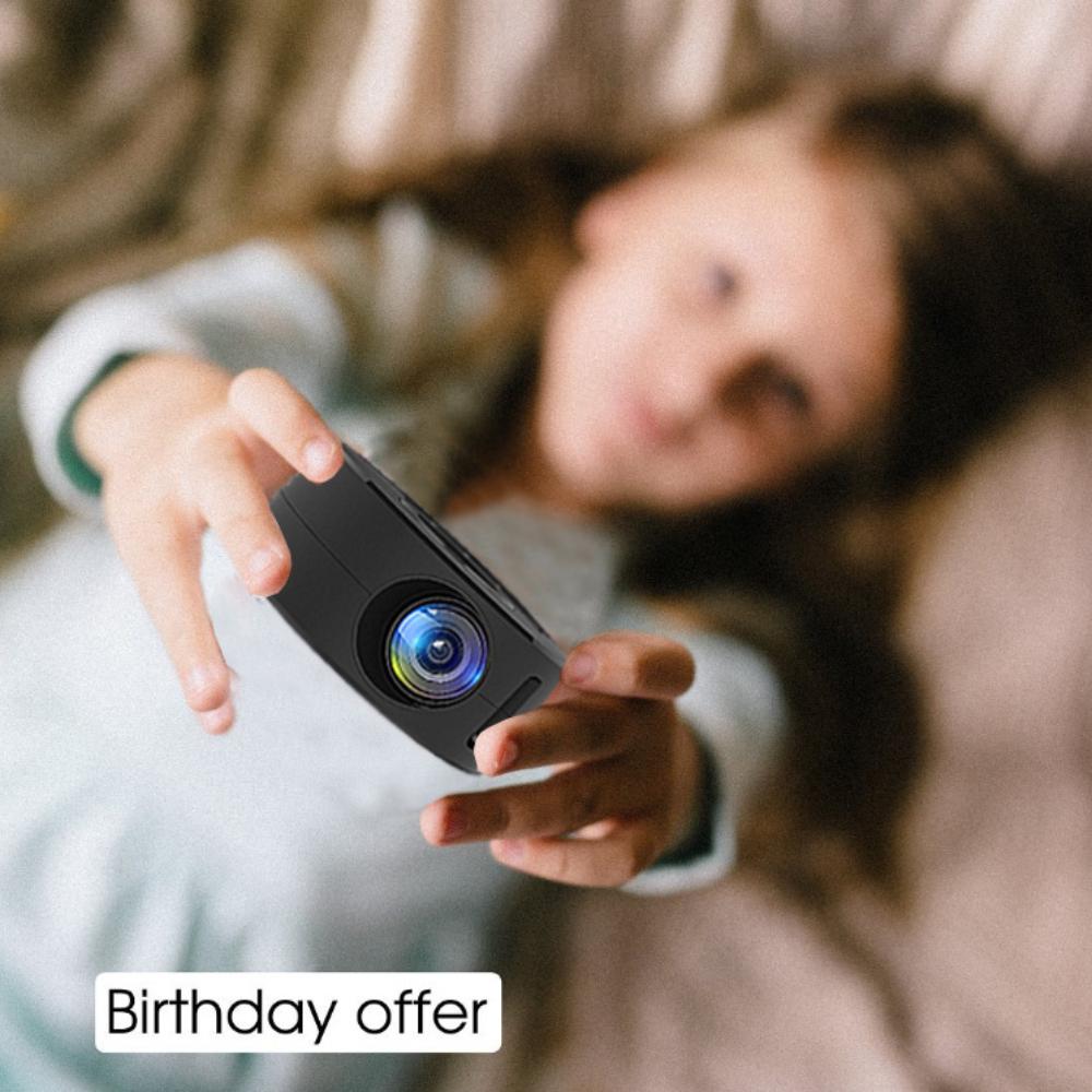 Mini Projector Screen 180P 4K Portable Wired Projector Home Theater Kids Gift Cinema Video Smart HD TV Movie Media Player For IOS Android