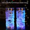 Светящаяся чашка для пива, светодиодная, меняющая цвет, чашка дракона, активируемая водой, прозрачная кружка для питья для барной вечеринки