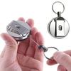Stainless Steel Retractable Key Ring Pull Key Chain Belt Clip Keychain