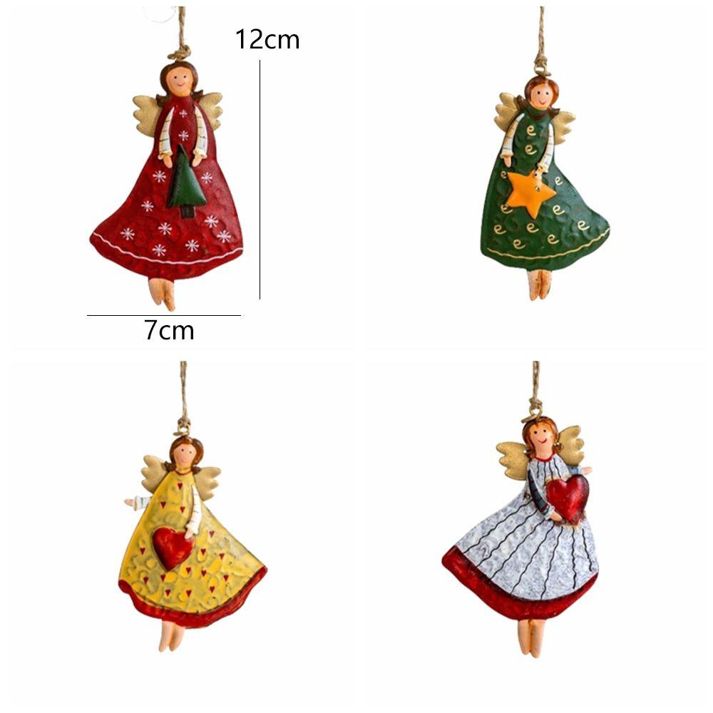Cartoon Iron Angel Girl Decoration Paintings Christmas Tree Decoration Home Xmas Decoration