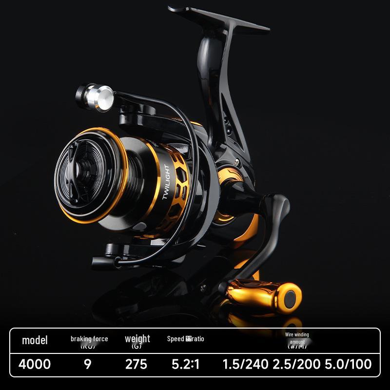 Катушка спиннинговая Haotun Zero-Gap с двойной рукояткой: 5,2:1 Дальний заброс, Ловля кальмара и микрообъектов.