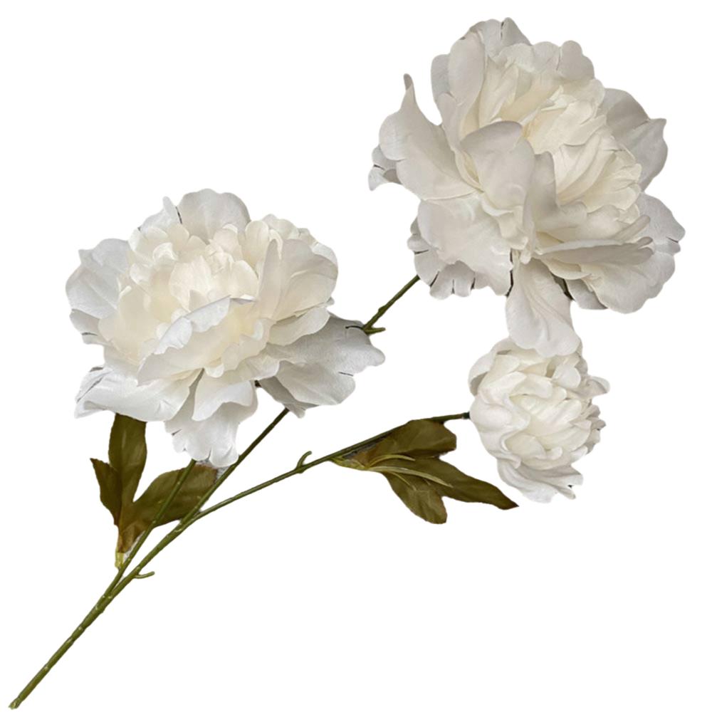 Многоцветный Пион Искусственный Цветок 3 Головки Листья Реалистичные Цветы Шелковые Лепестки Цветочная Композиция Искусственный Цветок Пион