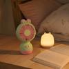 Portable Rechargeable Desktop Fan with Cute Rabbit Design USB Powered Small Personal Fan for Office Home Travel Use