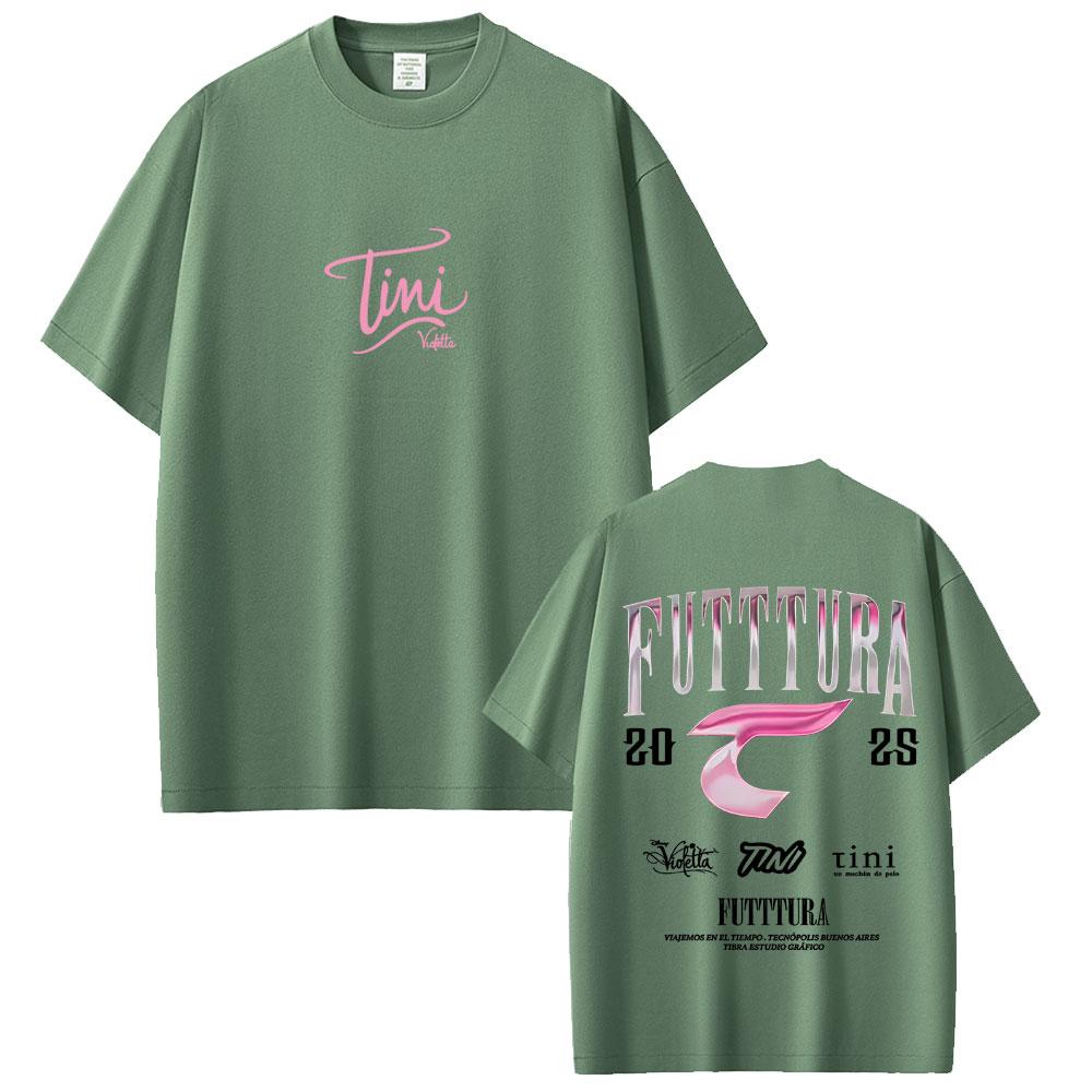 TINI Futttura 2025 Tour Tshirts Men Women Fashion Pop Music T Shirts Mens Casual Cotton Vintage Oversized Short Sleeve Tshirt