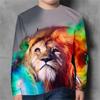 Children's Clothing Boy T-shirt Long Sleeved Cartoon Animal 3D Printed Fun Top