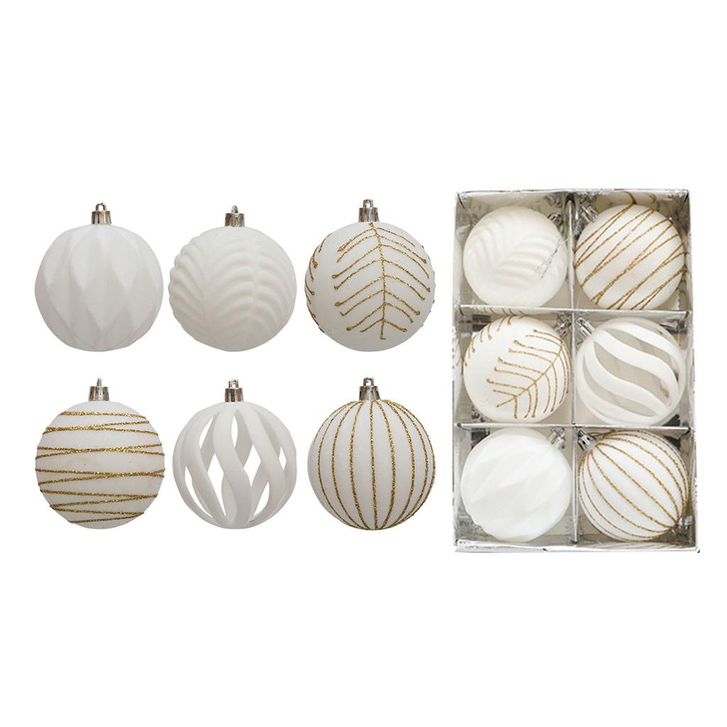 Hanging Decor Perfect for Bridal Shower Party 6PCS Christmas Ball Ornaments