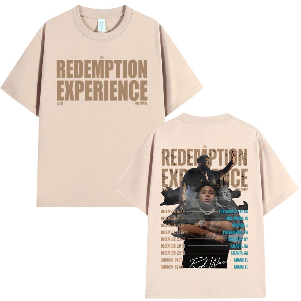 2026 Rap Artist Rod Waves The Redemption Experience Tour Mens and Womens Clothing HipHop Fashion TShirts