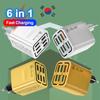 6 Ports USB Fast Charger Wall Adapter Super Fast Charging For Iphone Samsung Xiaomi  Oppo